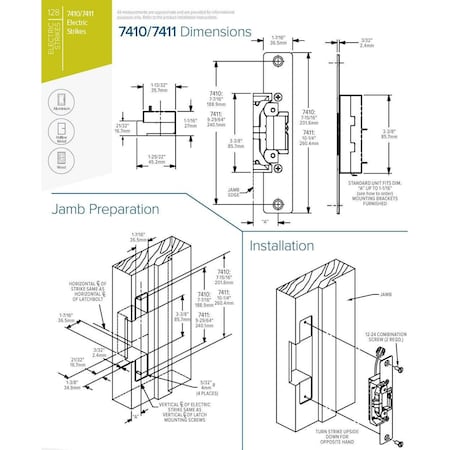 Adams Rite Adams Rite 7400 Series Electric Strike, 12, 16, 24 VAC/DC, For DeadLatches or Cylindrical ADR-7410-313